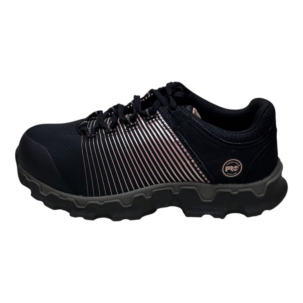 Timberland PRO A1S66 Powertrain Womens 9.5W Alloy Toe SD Work Shoes Black Rose